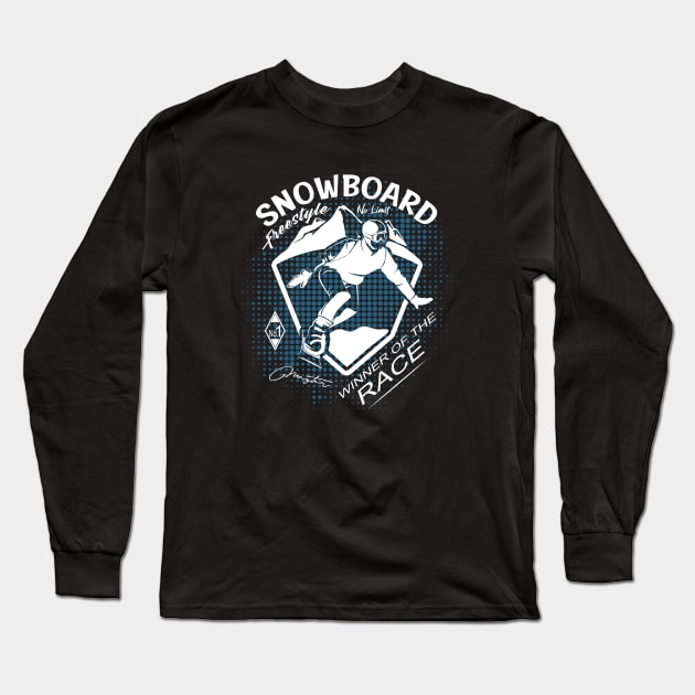 Snowboard Freestyle Snowboarding Boarder Long Sleeve T-Shirt by Hariolf´s Mega Store